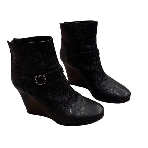 J.Crew Emmett Wedge Ankle Boots in black 8 - Picture 1 of 10